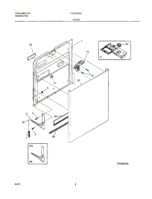 05 - Door parts for Frigidaire Dishwasher FDB856RJS1 from AppliancePartsPros.com