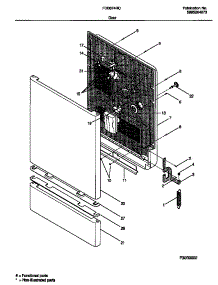 04 - Door parts for Frigidaire Dishwasher FDB874RCB0 from AppliancePartsPros.com