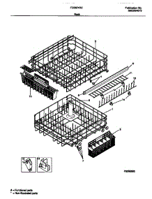 08 - Rack parts for Frigidaire Dishwasher FDB874RCB0 from AppliancePartsPros.com