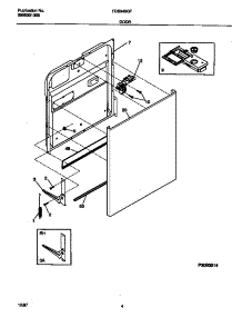 03 - Door parts for Frigidaire Dishwasher FDB949GFT1 from AppliancePartsPros.com