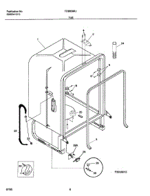 07 - Tub parts for Frigidaire Dishwasher FDB856RJB0 from AppliancePartsPros.com