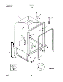 07 - Tub parts for Frigidaire Dishwasher FDBC45BAS1 from AppliancePartsPros.com