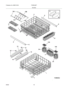 13 - Racks parts for Frigidaire Dishwasher FDBB2455FS0 from AppliancePartsPros.com