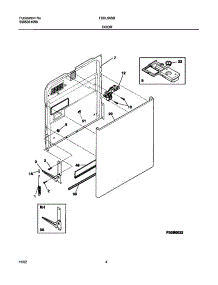 05 - Door parts for Frigidaire Dishwasher FDBL955BB1 from AppliancePartsPros.com