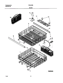 13 - Racks parts for Frigidaire Dishwasher FDBL955BB1 from AppliancePartsPros.com