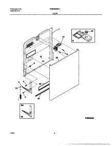 05 - Door parts for Frigidaire Dishwasher FDB956RBC1 from AppliancePartsPros.com