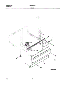 11 - Frame parts for Frigidaire Dishwasher FDB956RBC1 from AppliancePartsPros.com