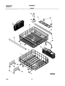 13 - Racks parts for Frigidaire Dishwasher FDB956RBC1 from AppliancePartsPros.com