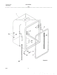 07 - Tub parts for Frigidaire Dishwasher FDP635RFR4 from AppliancePartsPros.com