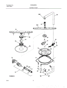 09 - Motor & Pump parts for Frigidaire Dishwasher FDP635RFR4 from AppliancePartsPros.com