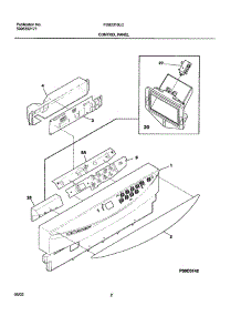 03 - Control Panel parts for Frigidaire Dishwasher FDB2310LCQ0 from AppliancePartsPros.com