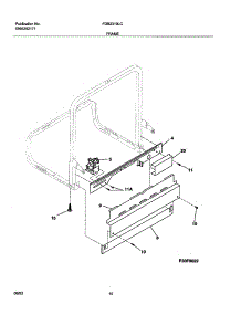 11 - Frame parts for Frigidaire Dishwasher FDB2310LCQ0 from AppliancePartsPros.com
