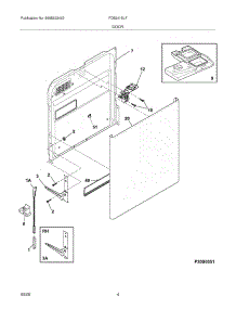 05 - Door parts for Frigidaire Dishwasher FDB2415LFC2 from AppliancePartsPros.com