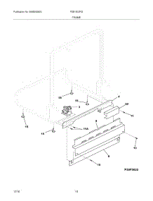 11 - Frame parts for Frigidaire Dishwasher FDB1502RGC4 from AppliancePartsPros.com