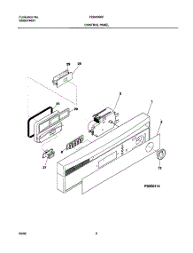 03 - Control Panel parts for Frigidaire Dishwasher FDB435RFR7 from AppliancePartsPros.com