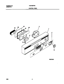02 - Control Panel parts for Frigidaire Dishwasher FDB435RFR4 from AppliancePartsPros.com