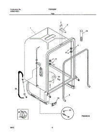 07 - Tub parts for Frigidaire Dishwasher FDB435RFR7 from AppliancePartsPros.com