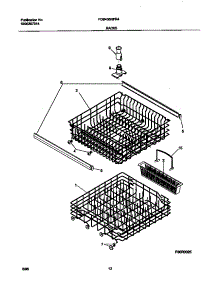 07 - Rack parts for Frigidaire Dishwasher FDB435RFR4 from AppliancePartsPros.com