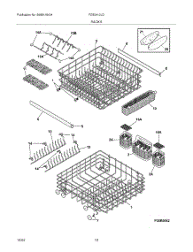 13 - Racks parts for Frigidaire Dishwasher FDB2410LDS0 from AppliancePartsPros.com