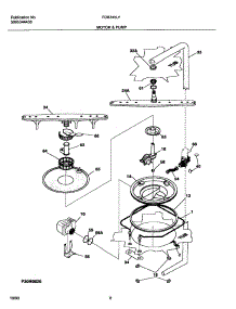 09 - Motor And Pump parts for Frigidaire Dishwasher FDB345LFR1 from AppliancePartsPros.com