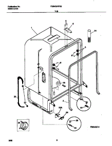 04 - Tub parts for Frigidaire Dishwasher FDB435RFS2 from AppliancePartsPros.com