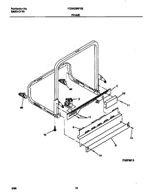 06 - Frame parts for Frigidaire Dishwasher FDB435RFS2 from AppliancePartsPros.com