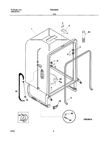 07 - Tub parts for Frigidaire Dishwasher FDB635RBB0 from AppliancePartsPros.com