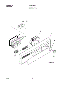 03 - Control Panel parts for Frigidaire Dishwasher FDB421RFR7 from AppliancePartsPros.com