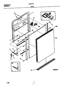 03 - Door parts for Frigidaire Dishwasher FDB421RFS1 from AppliancePartsPros.com