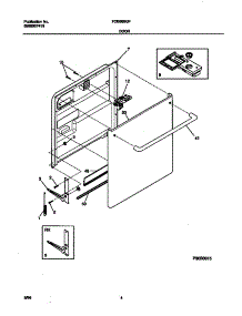 03 - Door parts for Frigidaire Dishwasher FDB989GFW2 from AppliancePartsPros.com