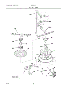 09 - Motor & Pump parts for Frigidaire Dishwasher FDBB2040FB1 from AppliancePartsPros.com