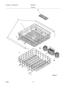 13 - Racks parts for Frigidaire Dishwasher FDBB2040FS3 from AppliancePartsPros.com
