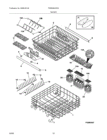 13 - Racks parts for Frigidaire Dishwasher FDBB2840EC0 from AppliancePartsPros.com