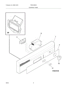 03 - Control Panel parts for Frigidaire Dishwasher FDBC24BAS3 from AppliancePartsPros.com