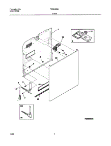 05 - Door parts for Frigidaire Dishwasher FDBC45BAS2 from AppliancePartsPros.com