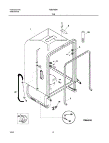 07 - Tub parts for Frigidaire Dishwasher FDBC45BAS2 from AppliancePartsPros.com