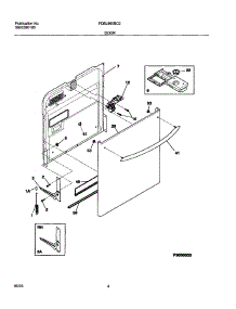 05 - Door parts for Frigidaire Dishwasher FDBL960BC0 from AppliancePartsPros.com