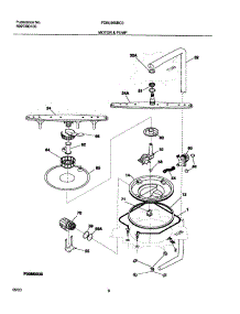 09 - Motor & Pump parts for Frigidaire Dishwasher FDBL960BC0 from AppliancePartsPros.com