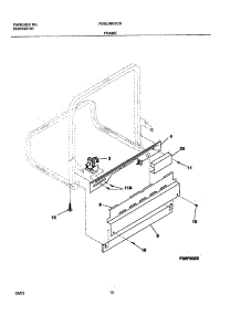11 - Frame parts for Frigidaire Dishwasher FDBL960BC0 from AppliancePartsPros.com