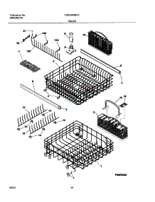 13 - Racks parts for Frigidaire Dishwasher FDBL960BC0 from AppliancePartsPros.com