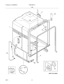 07 - Tub parts for Frigidaire Dishwasher FDBB4365FC4 from AppliancePartsPros.com