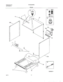 11 - Frame parts for Frigidaire Dishwasher FDP635RFR5 from AppliancePartsPros.com