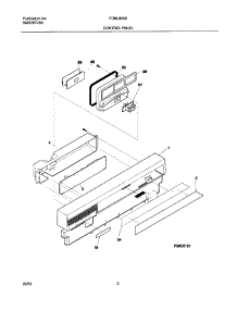 03 - Control Panel parts for Frigidaire Dishwasher FDBL955BB0 from AppliancePartsPros.com