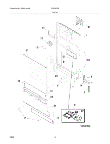 05 - Door parts for Frigidaire Dishwasher FDR252RBB2 from AppliancePartsPros.com