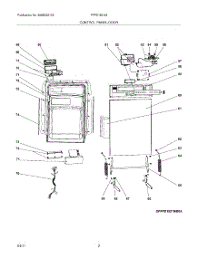 03 - Control Panel / Door parts for Frigidaire Dishwasher FFPD1821MB0A from AppliancePartsPros.com