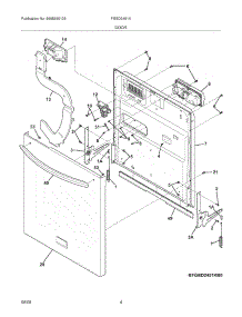 05 - Door parts for Frigidaire Dishwasher FGBD2451KB0 from AppliancePartsPros.com