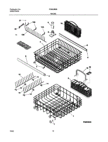 13 - Racks parts for Frigidaire Dishwasher FDBL960BS0 from AppliancePartsPros.com