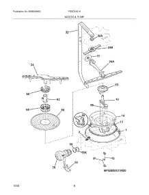09 - Motor & Pump parts for Frigidaire Dishwasher FGBD2431KF1 from AppliancePartsPros.com