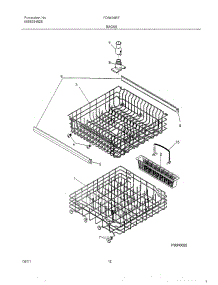13 - Racks parts for Frigidaire Dishwasher FDB435RFR6 from AppliancePartsPros.com