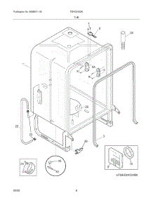 07 - Tub parts for Frigidaire Dishwasher FGHD2433KW0 from AppliancePartsPros.com